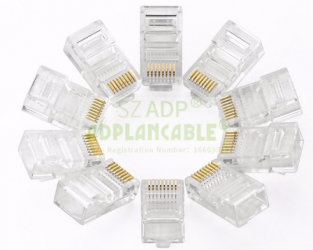 Szadp Wholesale Cat5e Cat6 Cat7 Rj11 Rj45 8p8c Ethernet Crystal Head Connector